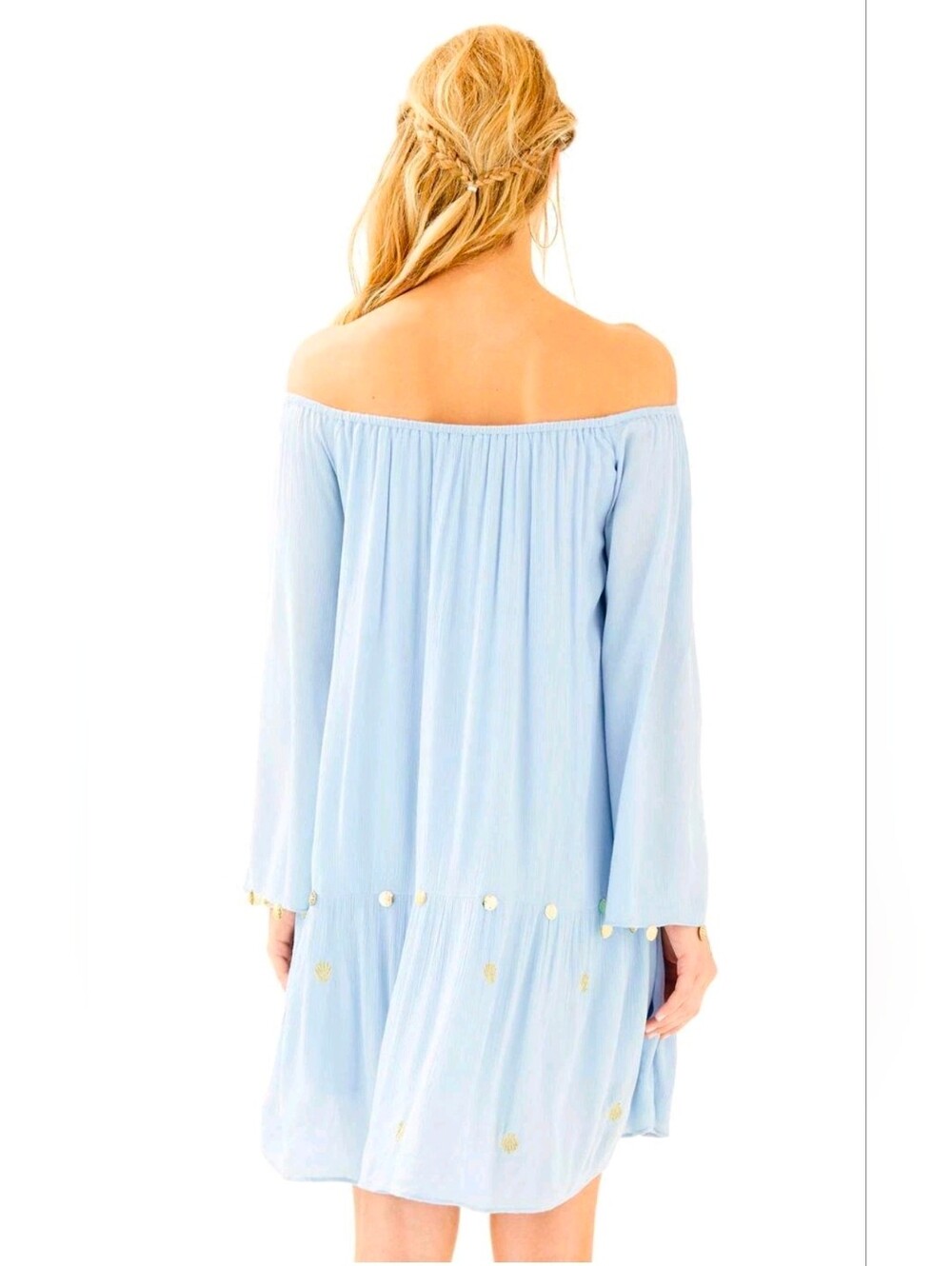 Lilly Pulitzer Delaney Tunic Dress Boho Blue - Picture 7 of 13